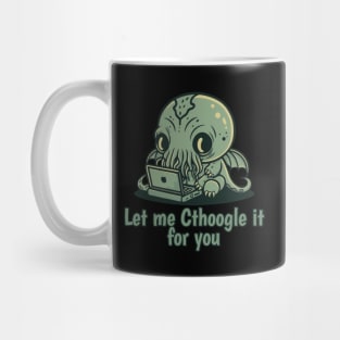 Chibi Cthulhu Programmer - Let me Cthoogle it for you Mug